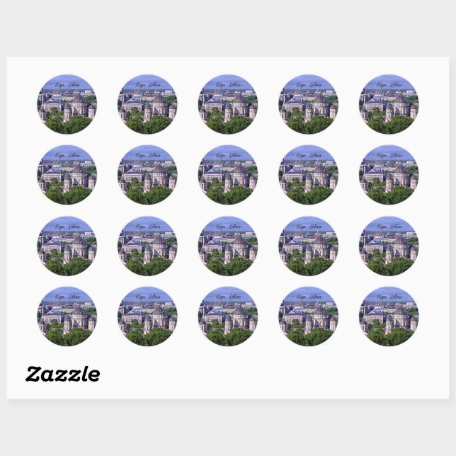 Riga, Latvia Classic Round Sticker (Sheet)