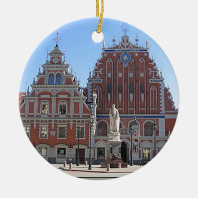Riga Latvia Custom Christmas Ornament (Front)