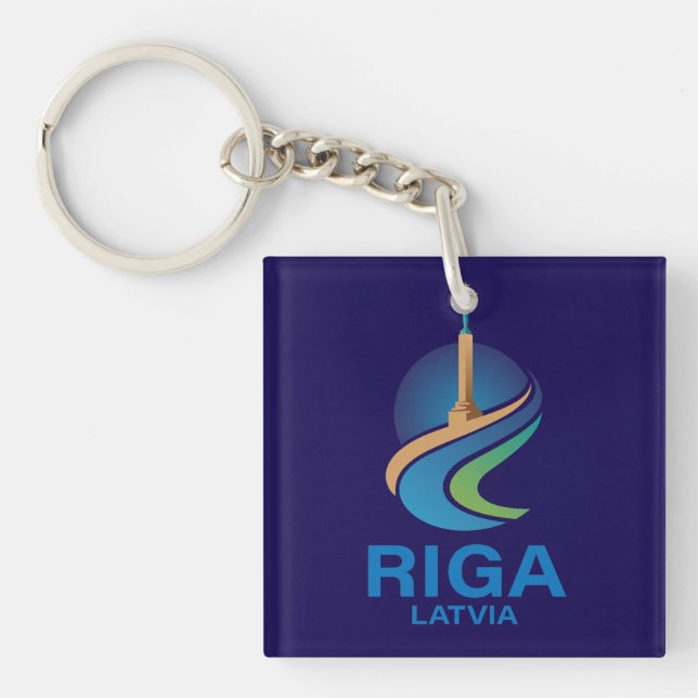 Riga Latvia Keychain (Front)
