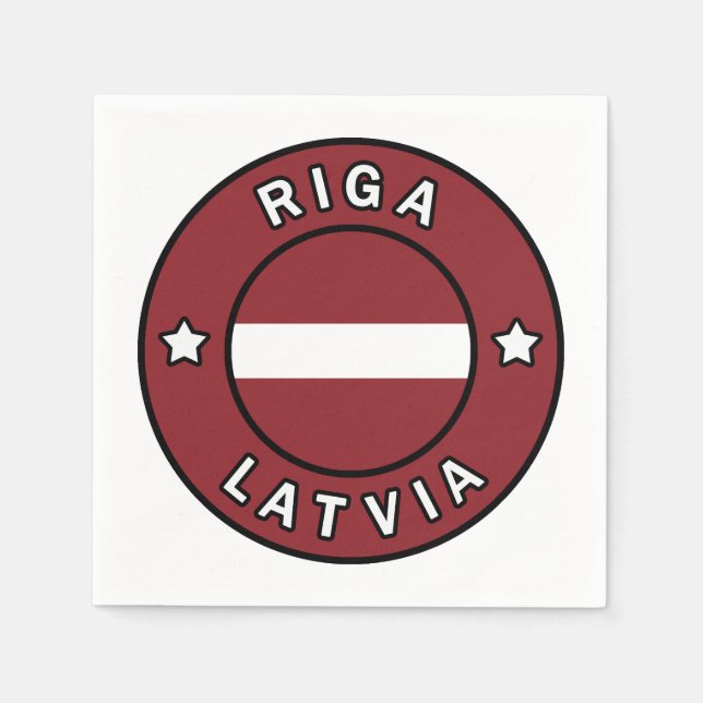 Riga Latvia Napkin (Front)