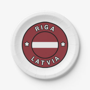 Riga Latvia Paper Plate