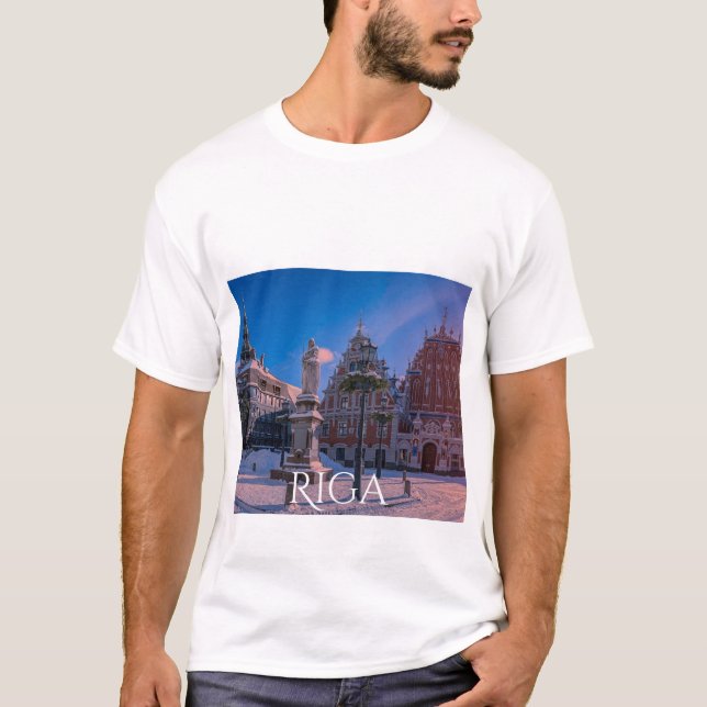 Riga Town Hall Square in winter T-Shirt (Front)