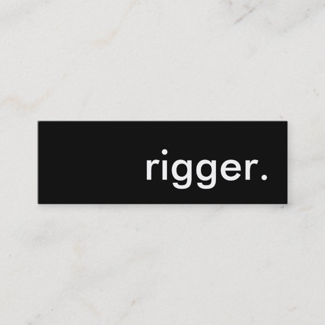 rigger. mini business card (Front)