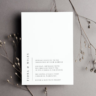 Right Angle   Modern Minimalist Wedding Invitation