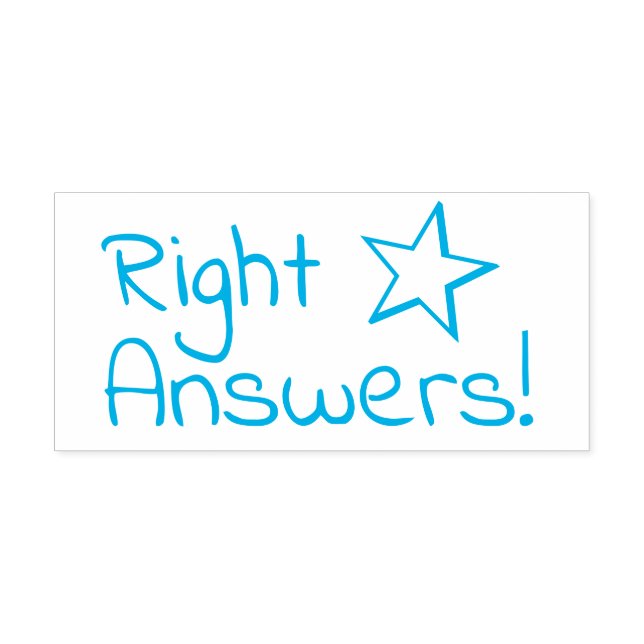 "Right Answers!" Teacher Feedback Rubber Stamp (Design)
