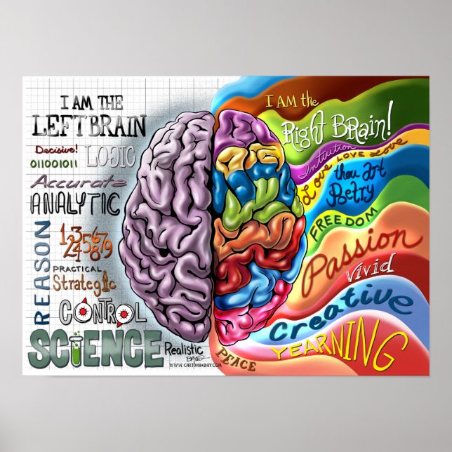 Right Brain Left Brain Poster (Front)