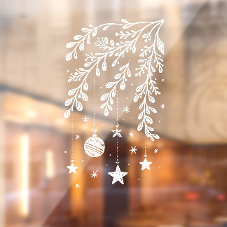Right Hand Corner Merry Mistletoe Window Cling