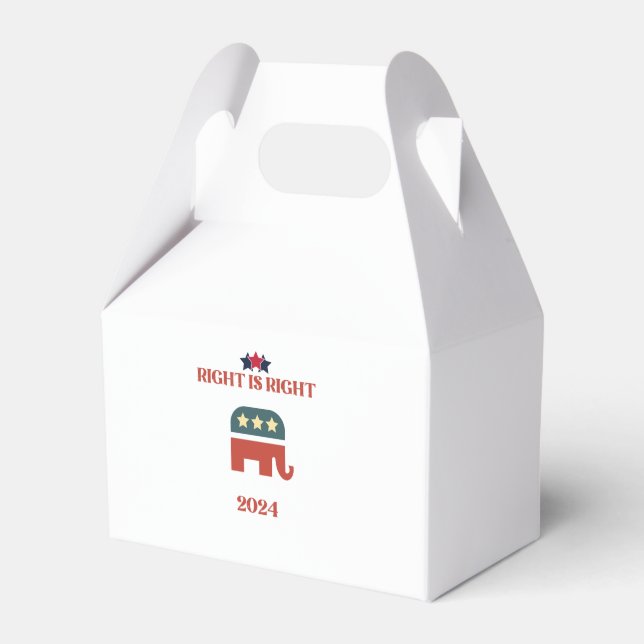 RIGHT IS RIGHT REPUBLICAN CONSERVATIVE 2024 FAVOR BOX (Front Side)