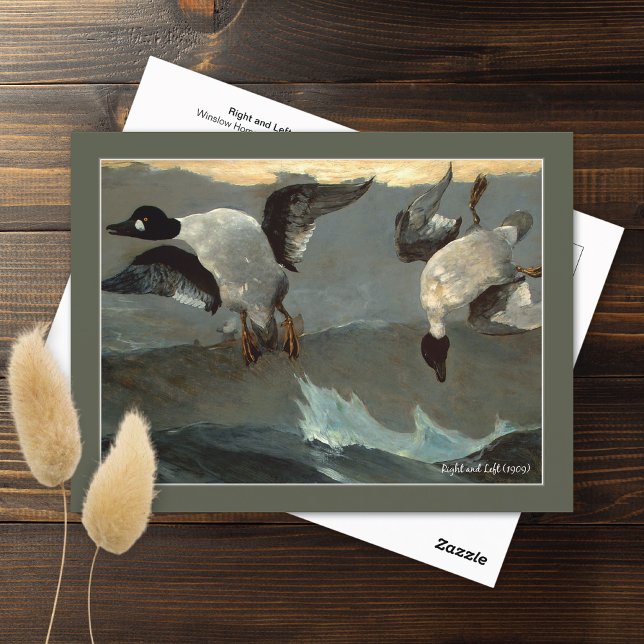 Right Left Geese Winslow Homer Postcard (Creator Uploaded)