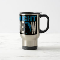 Right MEOW! Funny Kitty Cat Joke (Blue)