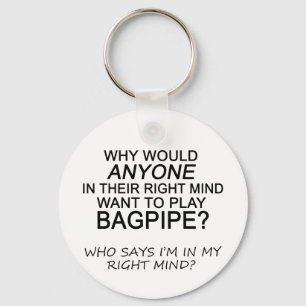 Right Mind Bagpipe Keychain
