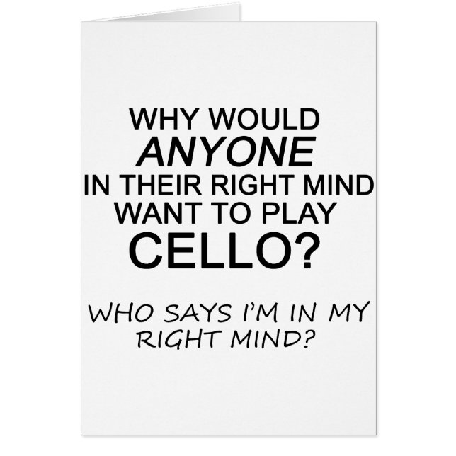 Right Mind Cello (Front)