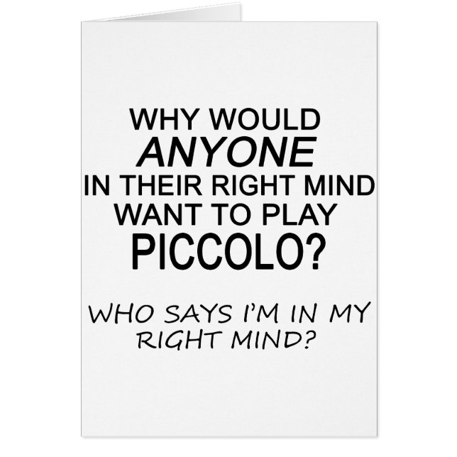 Right Mind Piccolo (Front)