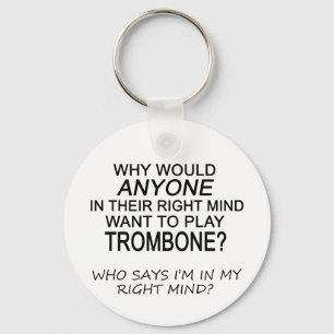 Right Mind Trombone Keychain