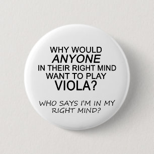 Right Mind Viola 2 Inch Round Button