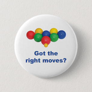 Right Moves Bocce Ball 2 Inch Round Button