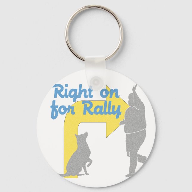 Right On For Rally Keychain (Front)
