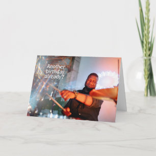 Right on Time Pocket Drummer Percussion Birthday Card