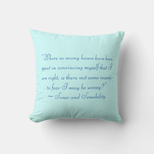 Right or Wrong Jane Austen Quote Throw Pillow