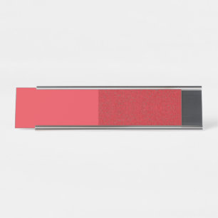 Right Texture Split Brushed Metal Name Plate