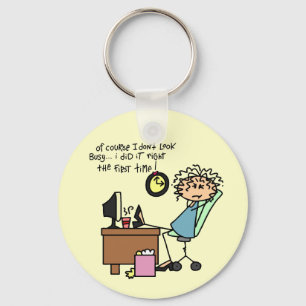 Right The First Time Humour Keychain