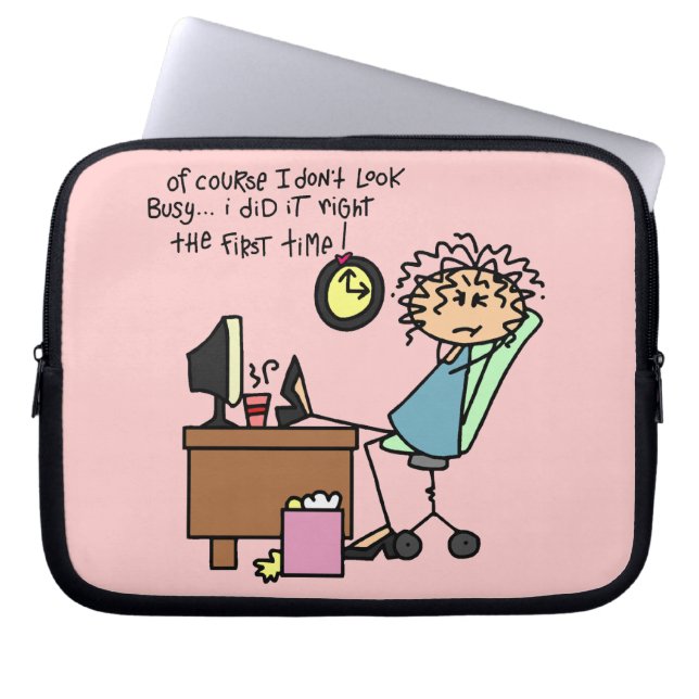 Right The First Time Humour Laptop Sleeve (Front)