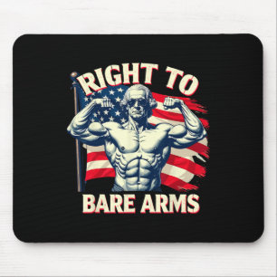 Right To Bare Arms George Washington Bodybuilder G Mouse Pad
