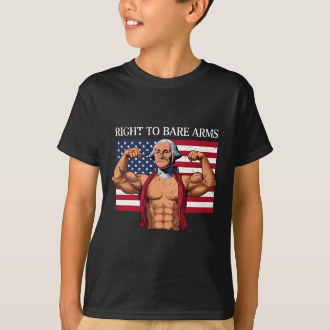 Right To Bare Arms George Washington Bodybuilder G T-Shirt (Front)