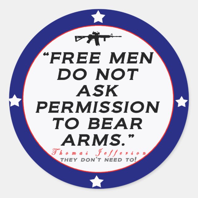 Right to Bear Arms Classic Round Sticker (Front)