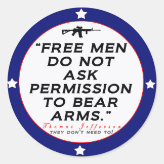 Right to Bear Arms Classic Round Sticker