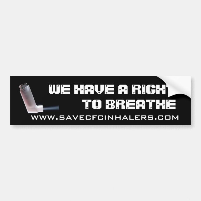 Right to Breathe Bumper Sticker (Front)