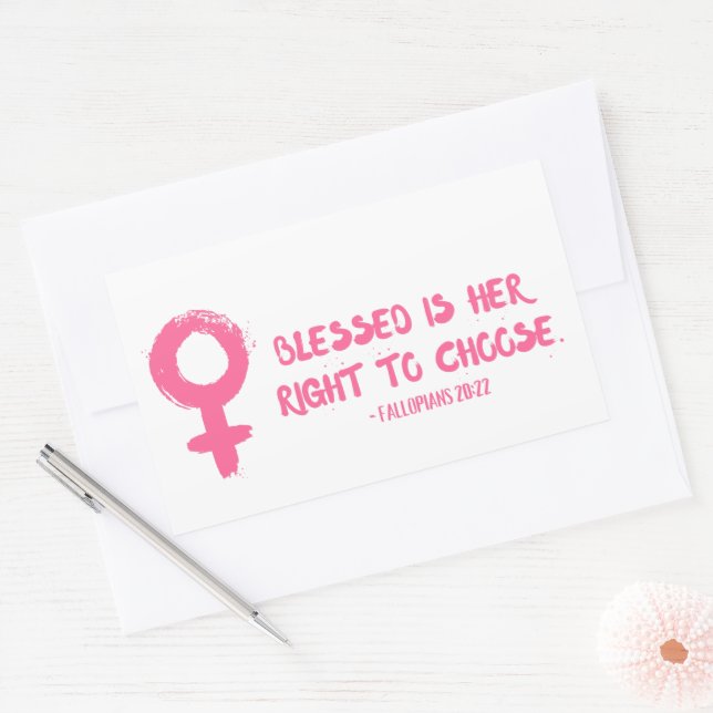 Right to Choose Verse Feminist  Sticker (Envelope)
