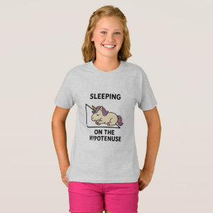 Right Triangle & a Unicorn Sleeping T-Shirt