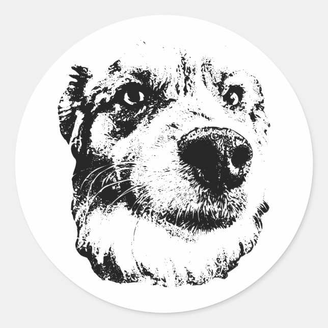 Right Up Close Classic Round Sticker (Front)