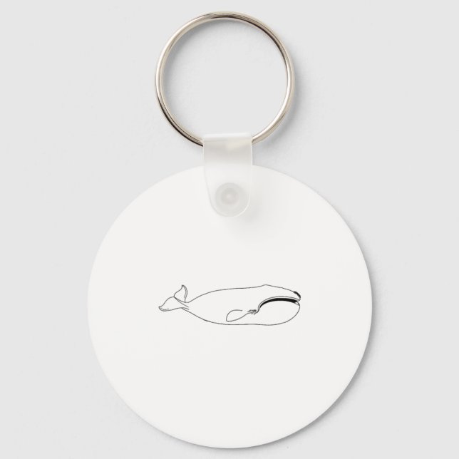 Right Whale (untitled) Keychain (Front)