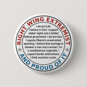 RIGHT WING EXTREMIST LAPEL BUTTON