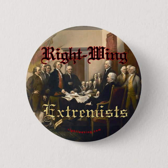 Right-Wing Extremists 2 Inch Round Button (Front)
