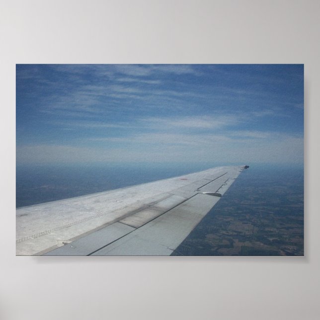 Right Wing Over Detroit Poster (Front)