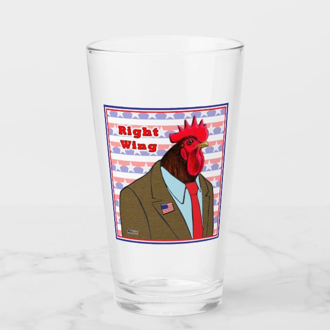 Right Wing Rooster Glass (Front)