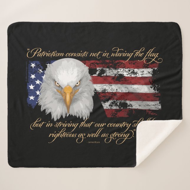 Righteous Patriotism Sherpa Blanket (Front (Horizontal))