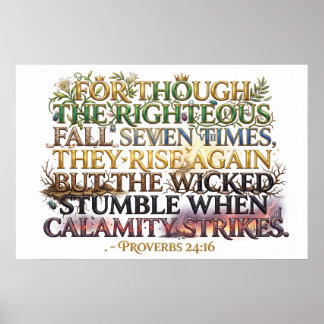 Righteous Rise Again Though They Fall Seven Times Poster