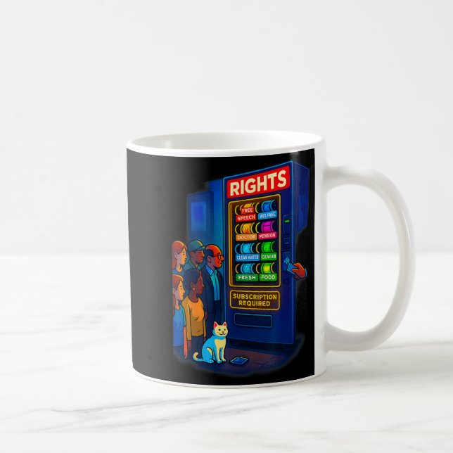 Rights Behind A Paywall Funny Satire Gift  Coffee Mug (Right)