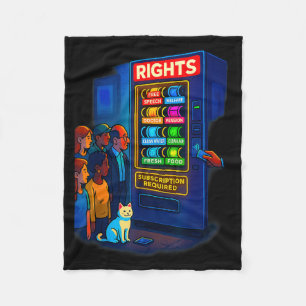 Rights Behind A Paywall Funny Satire Gift Fleece Blanket