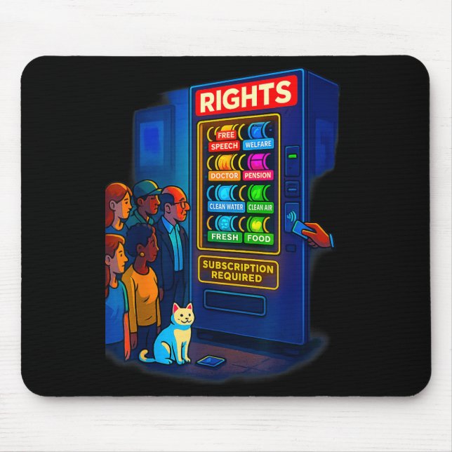 Rights Behind A Paywall Funny Satire Gift  Mouse Pad (Front)