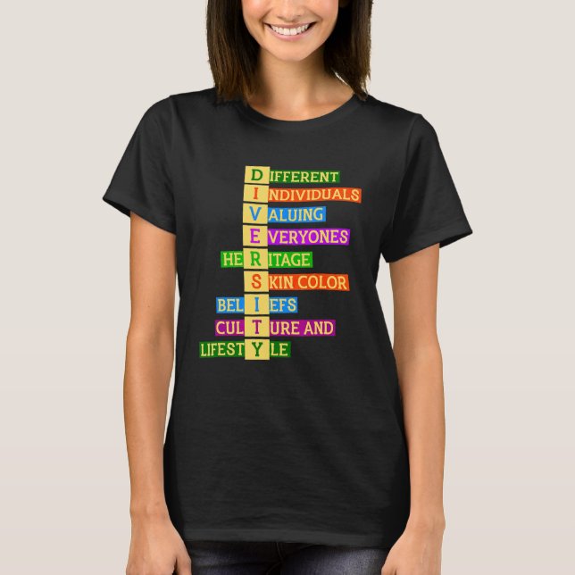 Rights Diversity Kindness Peace Equality Inclusion T-Shirt (Front)