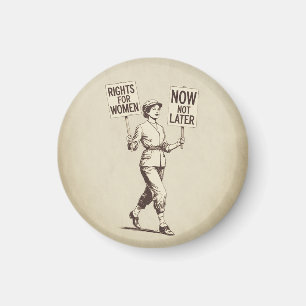 Rights for Women, Vintage Feminist Suffragette Art Magnet