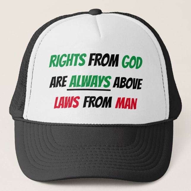 Rights from God Trucker Hat (Front)