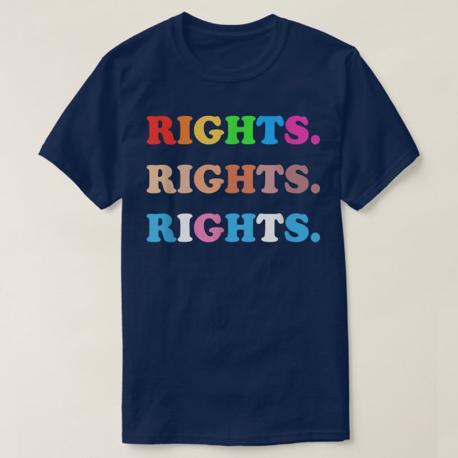 Rights Rights Rights LGBT Transgender  T-Shirt (Design Front)