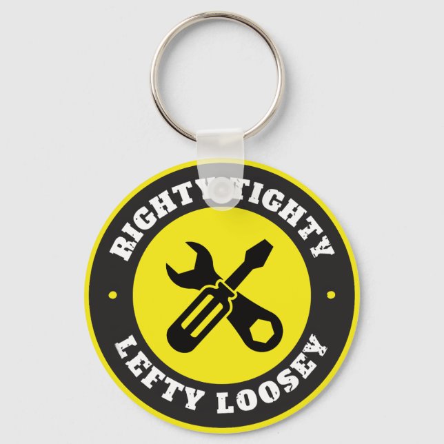 Righty Tighty Lefty Loosey Keychain (Back)