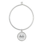Bracelet monogramme personnalisé avec charme rond